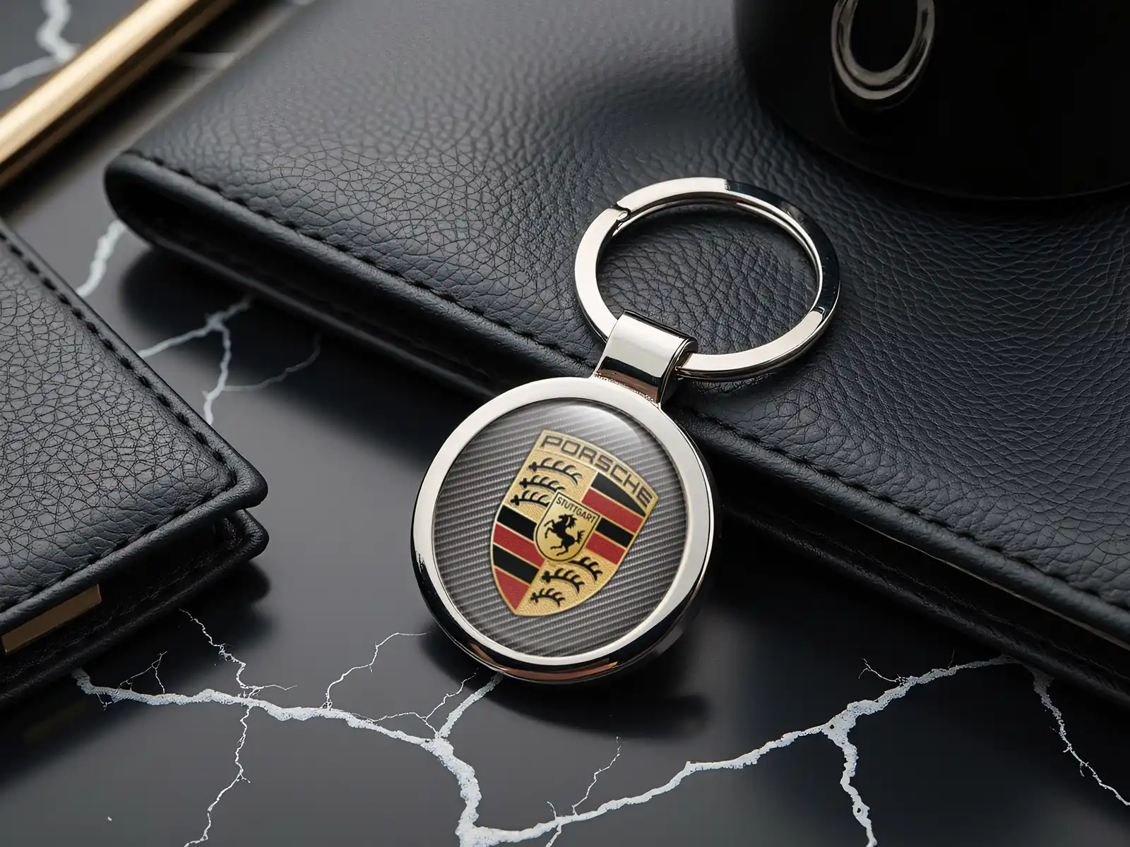Porsche Auto Key Chain Car Durable Metal Build